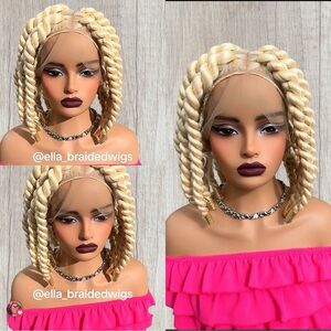 Blonde Braided Wig by Full Lace Blond Twists